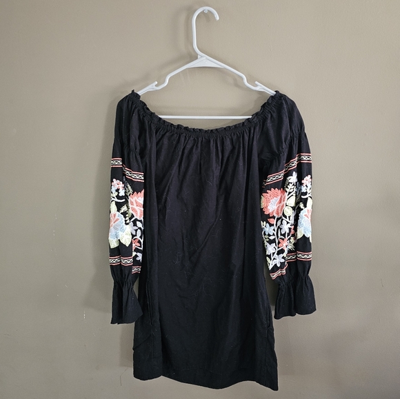 Free people Fleur Du Jour Cotton Embroidered Mini dress Retail $148 - Picture 8 of 10